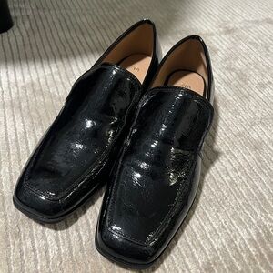 Zara patent leather loafers (never been worn)